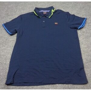 Paul & Shark Yachting Shirt Mens XL Navy Cotton Pique Polo Casual Made In Italy
